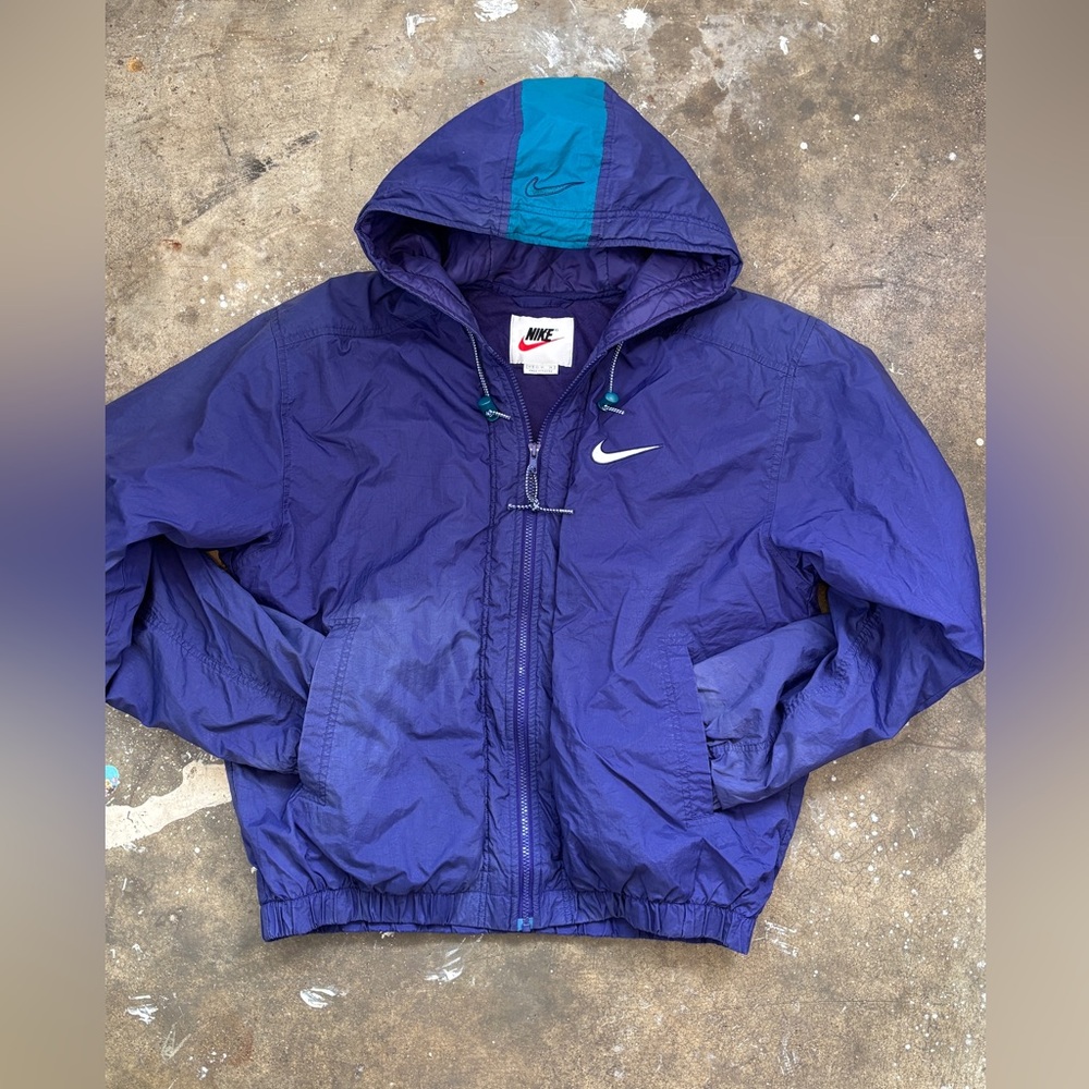 Rare Vintage 90s Nike Hooded Insulated Jacket - White Tag Era